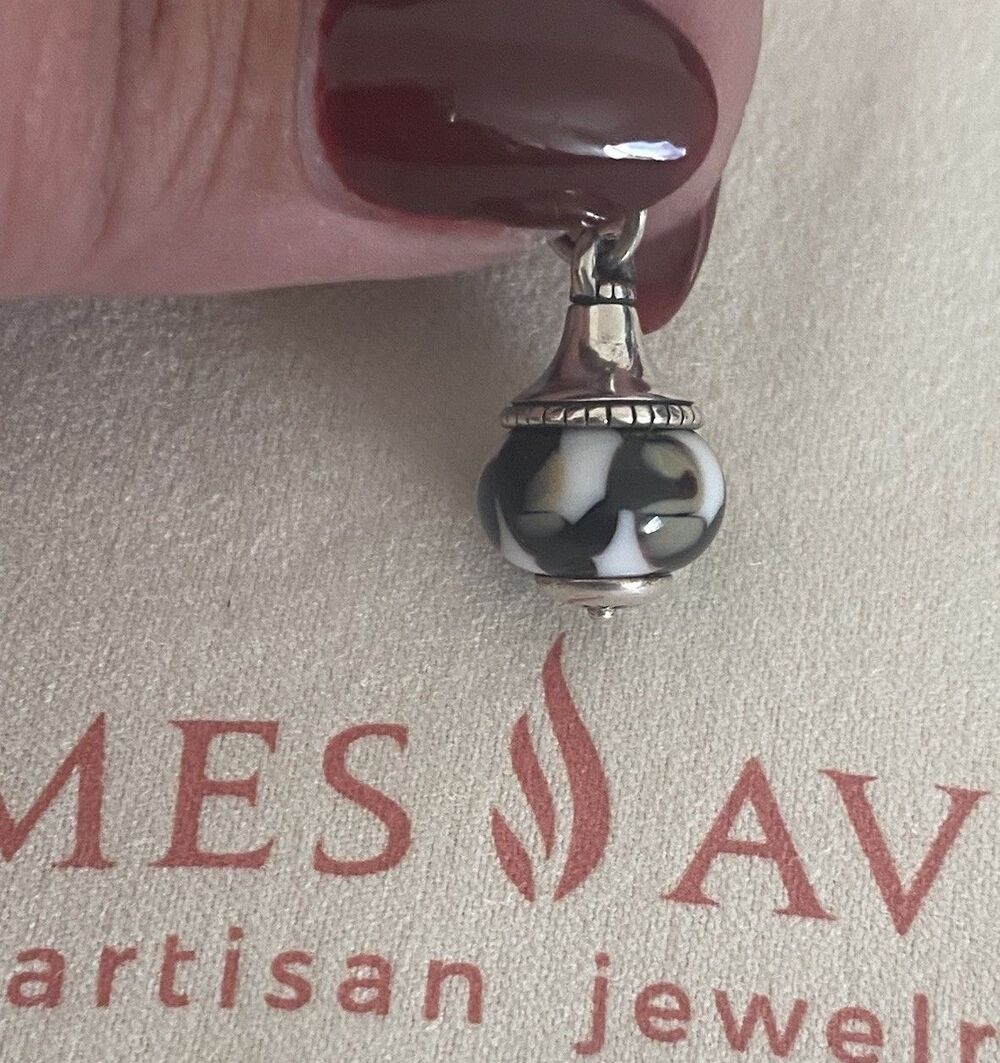 NWT James Avery Retired Marble Collection Conical Glass Art Charm